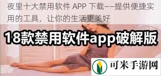 夜里十大禁用软件 APP 下载——提供便捷实用的工具，让你的生活更美好